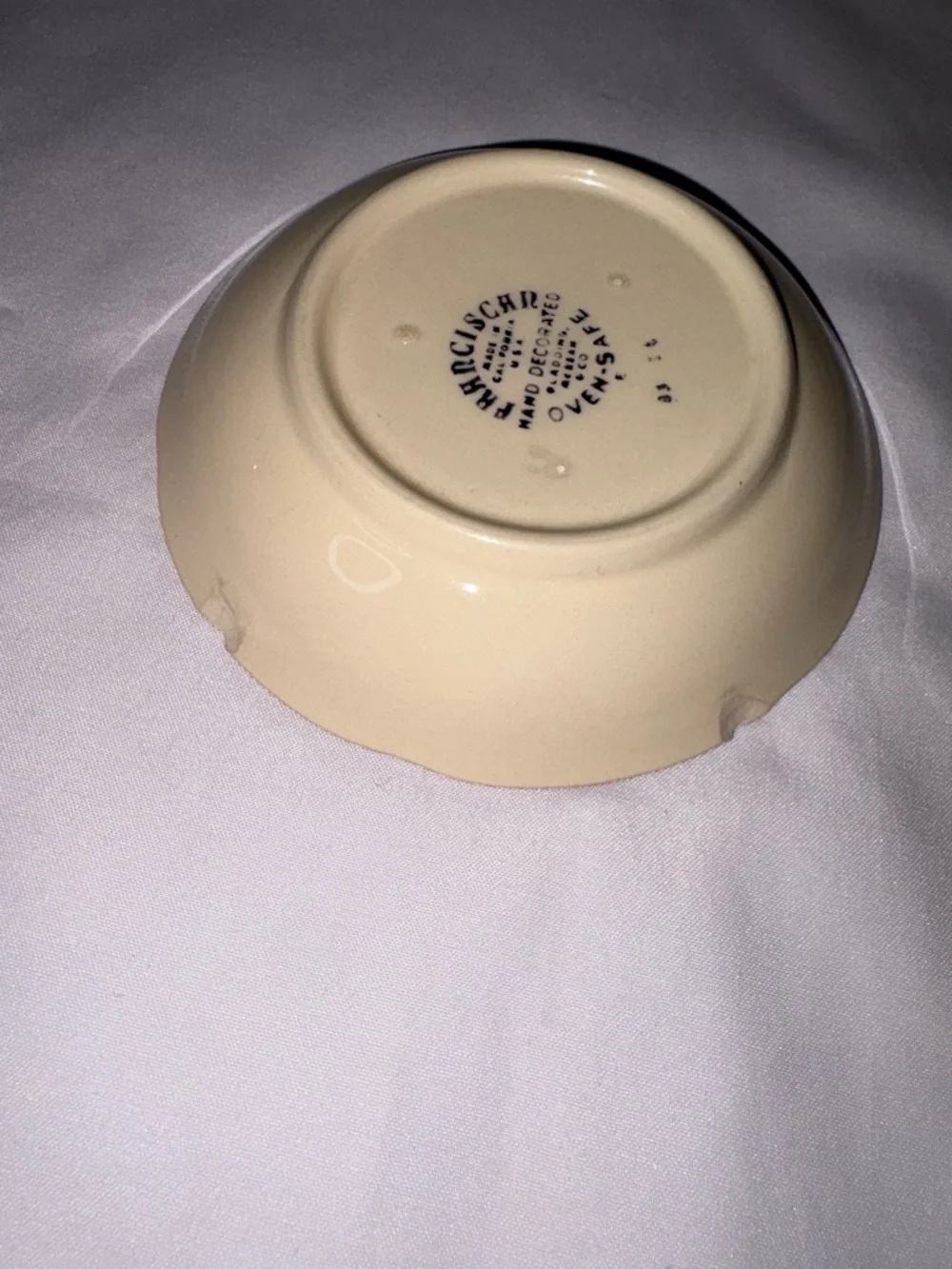 Franciscan Apple Set of 2 Shallow Bowls 5” Vintage USA Hand Painted - AS IS